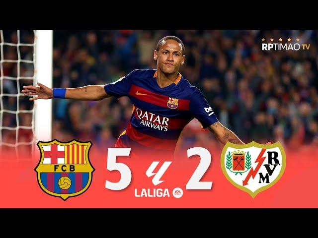 Barcelona 5 x 2 Rayo Vallecano (Neymar 4 Goals) ● La Liga 15/16 Extended Goals & Highlights ᴴᴰ