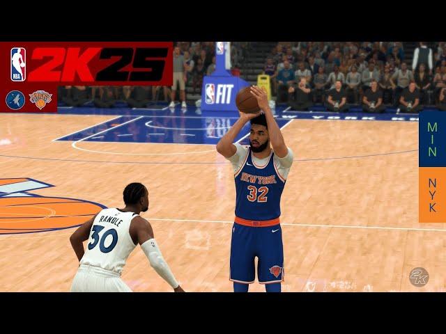 NBA 2K25 Gameplay: Minnesota Timberwolves vs New York Knicks (Current Gen)