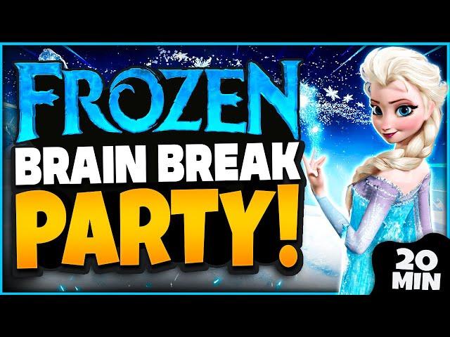 Frozen Brain Break Party | Winter Brain Break | Winter Games For Kids | Olaf's Run | Just Dance