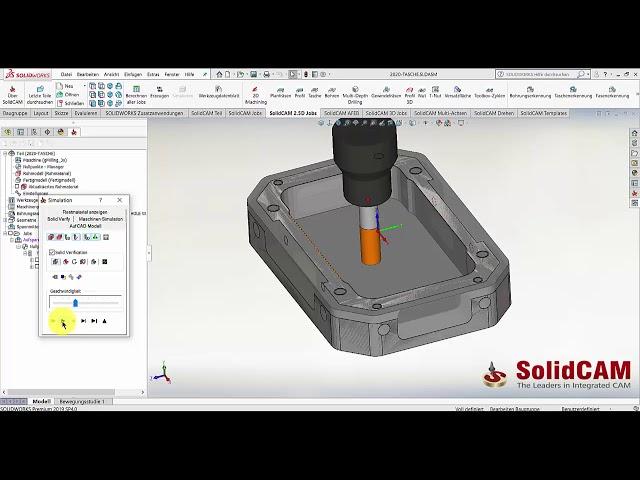 SolidCAM 2020 – Taschenjob Erweiterung Schlichten