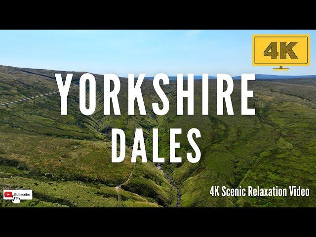 Yorkshire Dales National Park 4K Scenic Relaxation Drone Footage Video