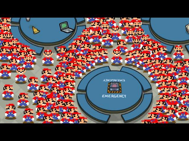 AMONG US, but with 100 Mario PLAYERS