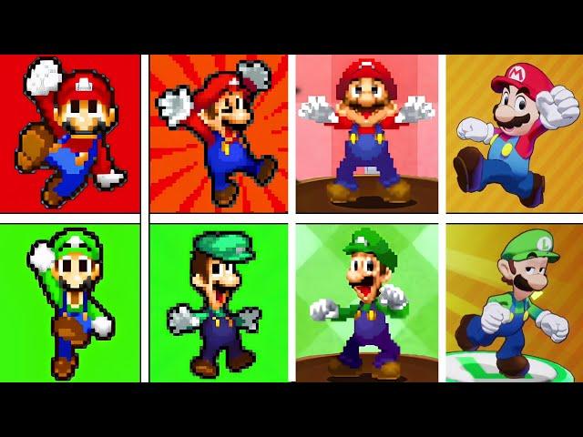 Evolution Of Mario & Luigi LEVEL UP And VICTORY Animations (2003-2024)