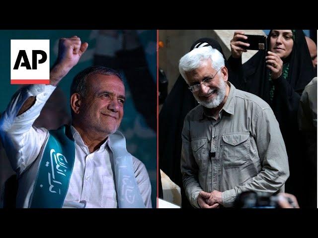 Iran's presidential candidates Pezeshkian and Jalili hold rallies ahead of Friday vote