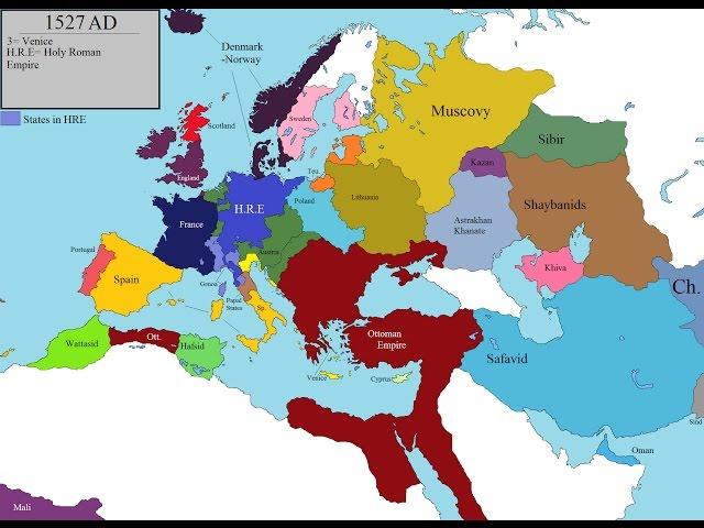 History of Europe and North Africa : Every Year