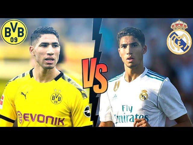 Achraf Hakimi in Real Madrid vs Achraf Hakimi in Borussia Dortmund