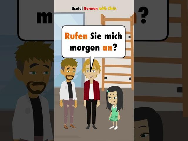 Rufst du mich morgen an? - Deutsch lernen