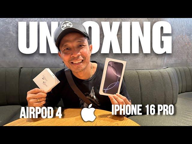 UNBOXING AIRPOD 4 AND IPHONE 16 PRO