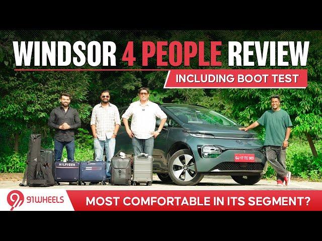 MG Windsor EV Multiple People Review With Boot Test || The Best Family Electric Car In India?