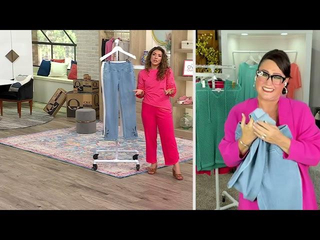 Belle by Kim Gravel Flexibelle Paisley Jean on QVC