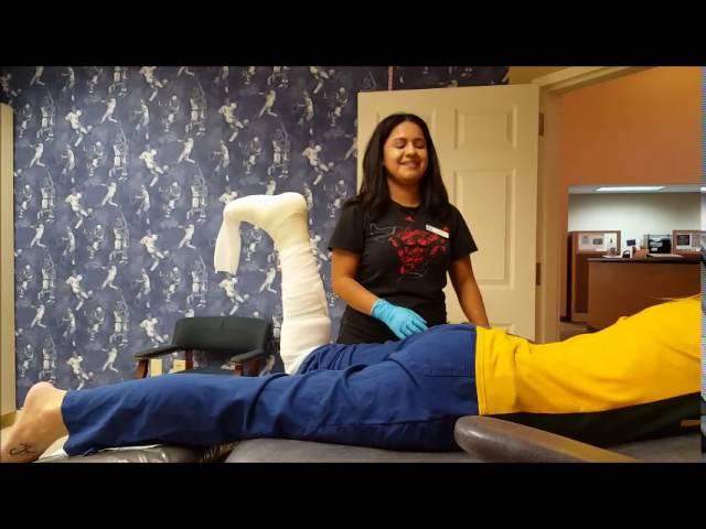 BK Cast with the Patient on their Stomach | Foot and Ankle Associates of North Texas