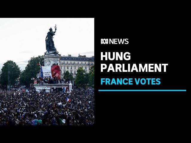 Far-right misses out on majority, hung parliament projected: French election | ABC News