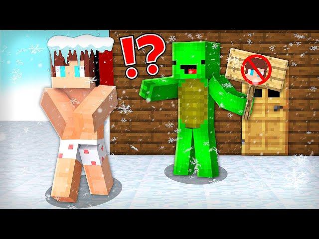 Mikey KICKED JJ out of THE HOUSE in Minecraft Challenge - Maizen