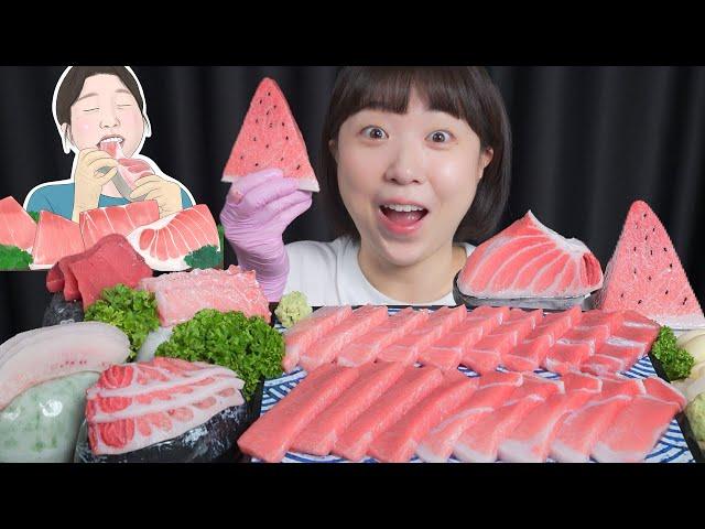 부위마다 식감이 매력적인 참치Mukbang eating show