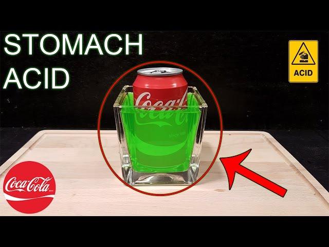 EXPERIMENT POURING COCA COLA IN STOMACH ACID!! - EPIC REACTION!