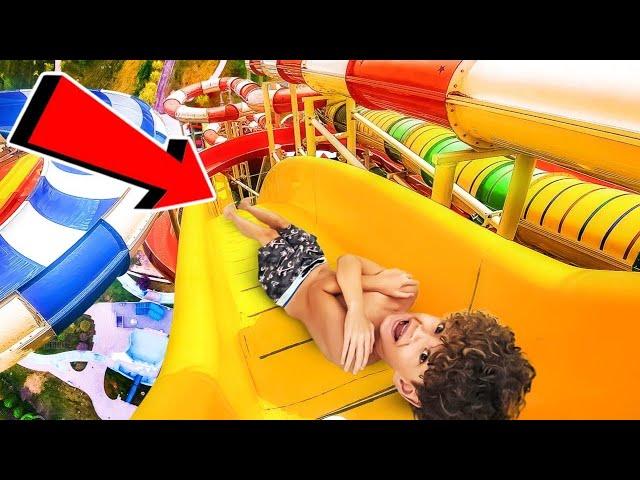 LAST TO LEAVE THIS *NEW* WATERPARK WINS! (Challenge)