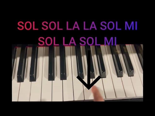 Tutorial diamonica GIRO GIRO TONDO (pianoforte, tastiera) con note - tastiera facile