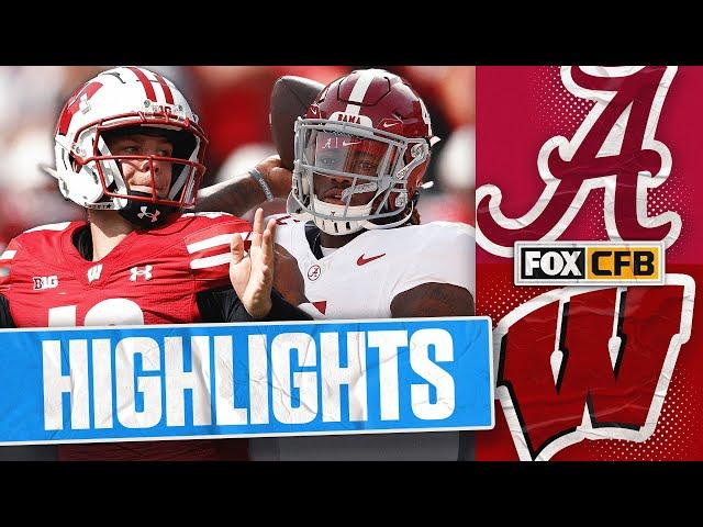 No. 4 Alabama Crimson Tide vs. Wisconsin Badgers Highlights | FOX College Football