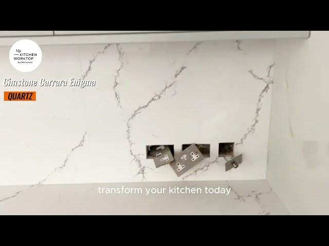 Cimstone Carrara Enigma. High-quality kitchen worktops. #worktop #quartz #Cimstone