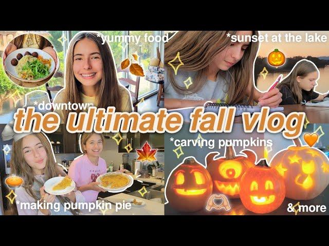 the ULTIMATE fall vlog  | carving pumpkins, cozy vibes, baking pumpkin pie, & more