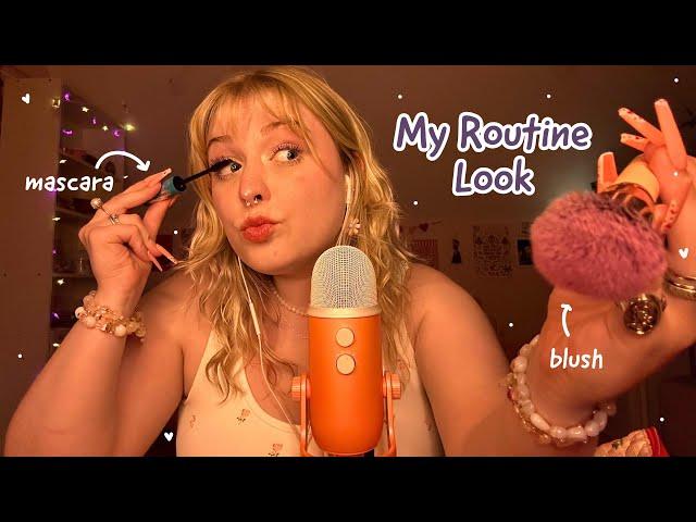 ASMR Get Ready With Me! Doing My Makeup, Nails, and Accessories + Rambles and Tapping 🩷