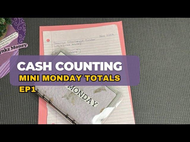 Cash Counting | Saving Challenge Mini Monday Binder November 2024