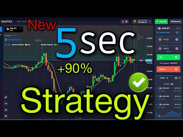 5 sec strategy  pocket option | 98% win ratio in OTC / simple binary hack trick