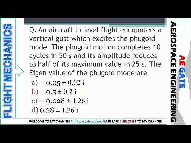 Basic Flight Dynamics with solved Q & A | Ms. Aishwarya Dhara