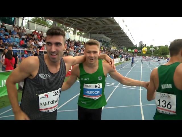 Michał Sierocki - złoty medal w biegu na 110 m ppł - 13.80"/36. PZLA MP U23 Lublin 2019 [29.06.2019]