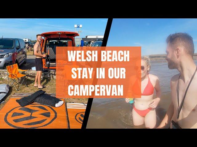 OUR LAST SUMMER BEACH STAY - REST BAY | VW camper van vlog 2022. Vanlife Europe, food ASMR, Wales