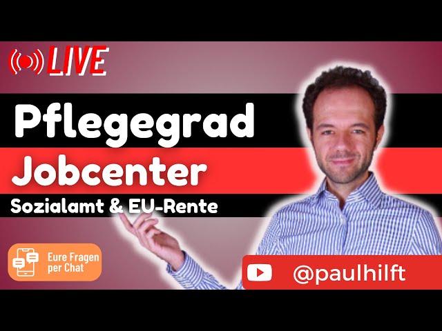  LIVE: Pflegegrad, Bürgergeld, EU-Rente und Sozialamt - Beratung vom Sozialrat Deutschland