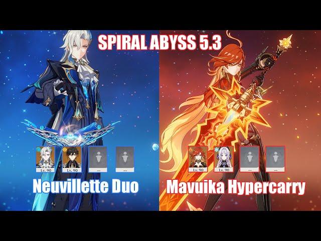 C1 Neuvillette Duo & C0 Mavuika Hypercarry | Spiral Abyss 5.3 | Genshin Impact