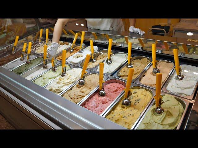 Homemade Gelato Ice Cream (Tomato, Cheese, Herbs, Avocado) / Korean Street Food