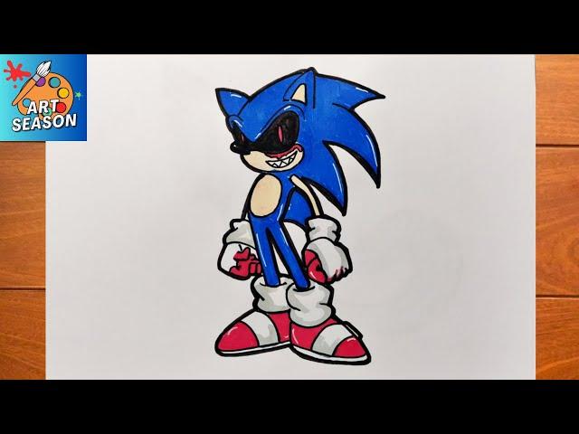 How to Draw Sonic.EXE Step by Step