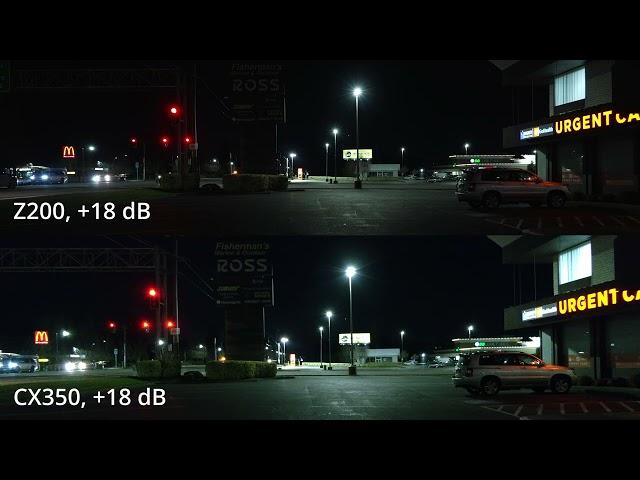 Low Light: Sony Z200 vs Panasonic CX350