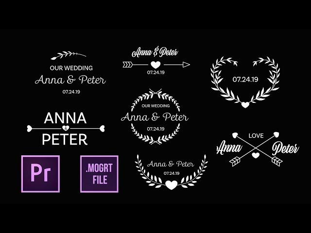 Wedding Titles - Motion Graphics Template (MOGRT)