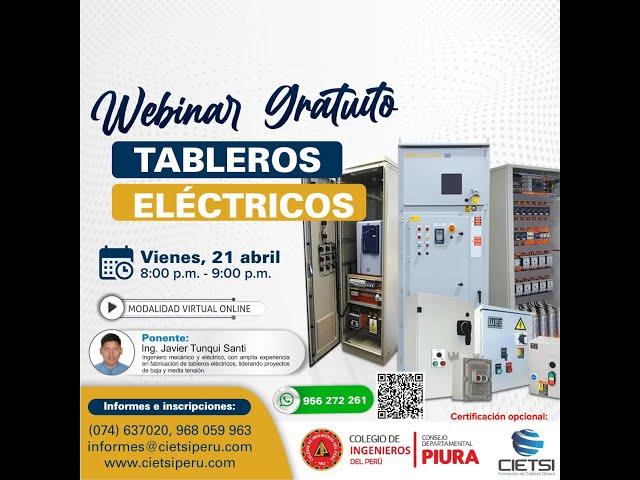 WEBINAR GRATUITO TABLEROS ELÉCTRICOS 2023