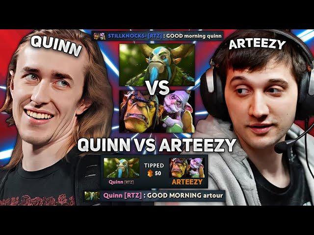 12,100 MMR GAME! QUINN vs ARTEEZY in HIGH MMR! | QUINN picked IMBA HERO in MID! NATURE'S PROPHET