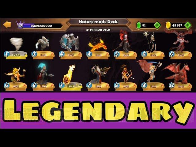 ALL LEGENDARY CARD'S IN ONE DECK? CASTLE CRUSH GAMEPLAY