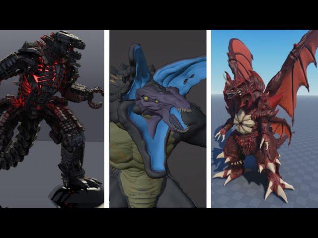 Mechagodzilla 2021 Destoroyah Leatherback And Raiju Remodel | Kaiju Universe