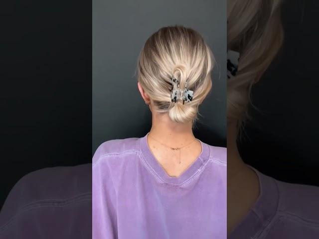 3 simple claw clip hairstyles!