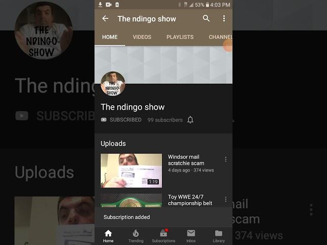 Im the ndingo show 100th sub