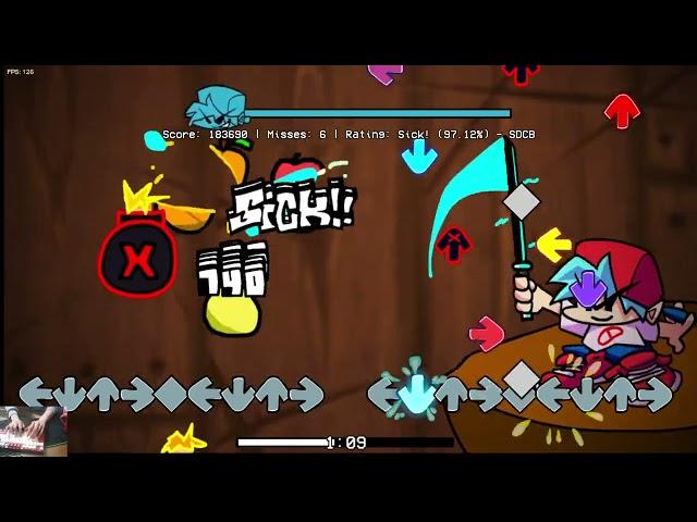 [FNF]FRUIT NINJA MOD BOMBASTIC BUT 9KEYS CLEAR!!!!