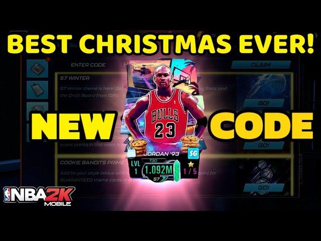 nba 2K mobile codes 2/5 Christmas codes are out Get Free Micheal Jordan and Olajuwon #nba2kmobile