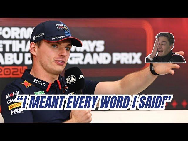 Max Verstappen Still FURIOUS at George Russell actions in Qatar