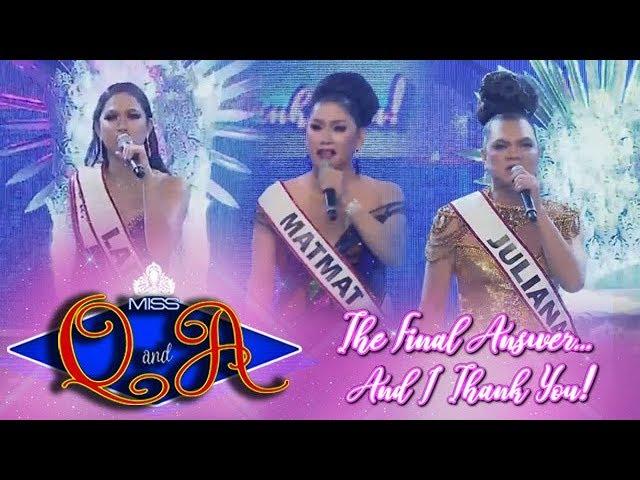 It's Showtime Miss Q and A Grand Finals: Miss Q & A Top 3 | The Final Answer