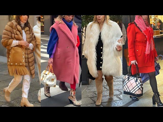 IMPRESSIVE TRENDS TO WEAR IN WINTER 2025 | MILAN CHIC STREET OUTFITS || ITALIAN LUXURY FASHION VLOG