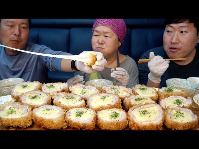 쭉쭉 늘어나는 치즈 가~득 수제 치즈 돈까스! (Handmade Cheese Pork Cutlet) 요리&먹방!! - Mukbang eating show