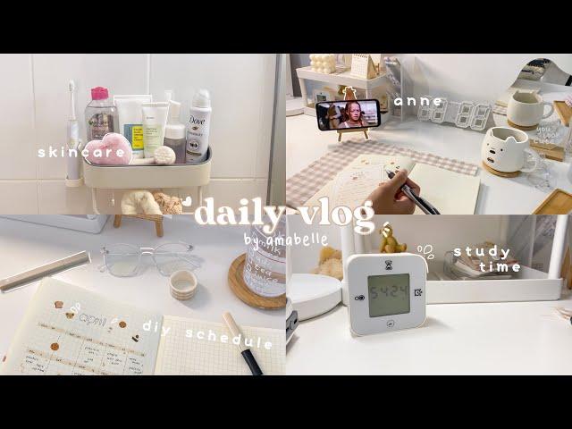 daily vlog 𓈒⋆ morning routine, avocado toast, organizing my week, stu(dying) for finals 