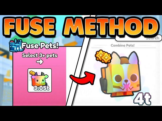 The BEST PRISON FUSE METHOD GOT ME THIS In PET SIMULATOR 99!